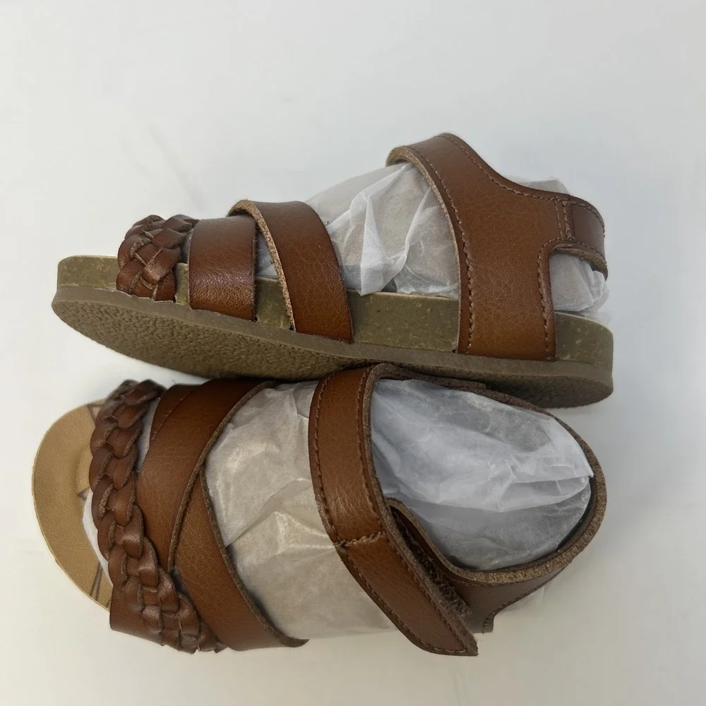 NEW Blowfish Malibu Toddler Girls Gaia Sandals Size 5 Scotch Brown Braided NIB‎